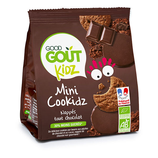Kidz - cookidz nappés chocolat bio - 120g - GOOD GOUT - Good marché