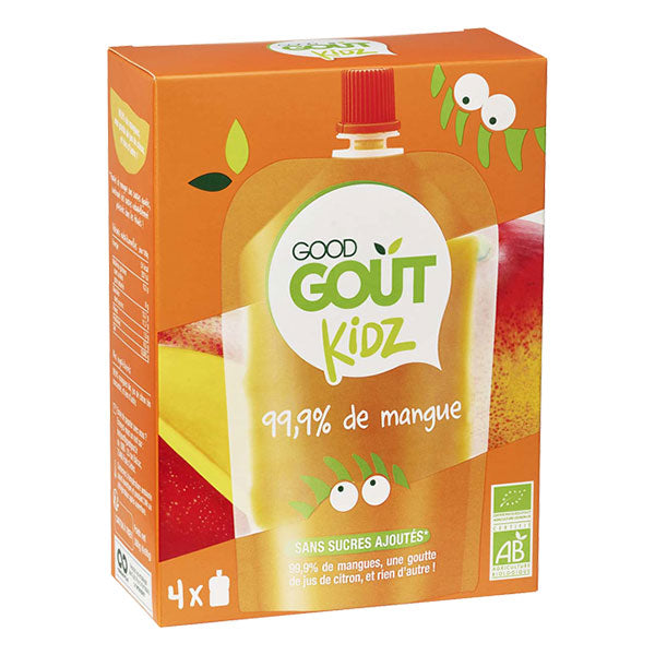 Kidz - gourde mangue bio - 4 x 90g - GOOD GOUT - Good marché