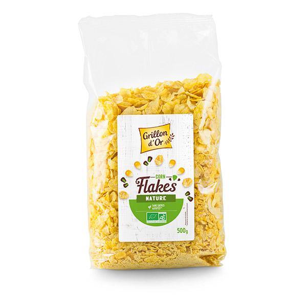 Corn flakes nature bio - 500g - GRILLON D'OR - Good marché