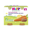 2 Pots de carottes pommes de terre boeuf dès 6 mois bio - 2x190g