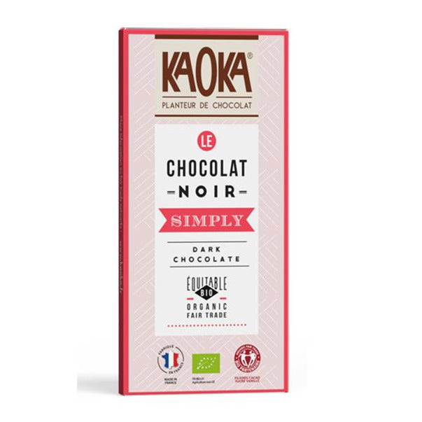 Tablette chocolat simply noir bio - 80g - KAOKA - Good marché