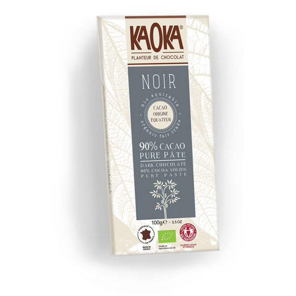 Tablette chocolat noir 90% équateur bio - 100g - KAOKA - Good marché