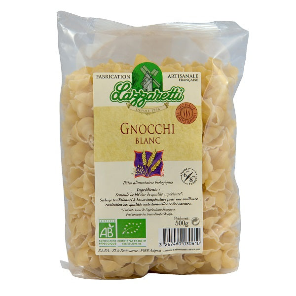 Gnocchis blancs bio - 500g - LAZZARETTI - Good marché