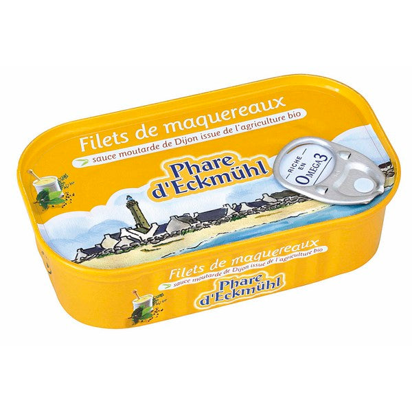 Filets de maquereaux à la sauce moutarde. bio - 113g - PHARE D'ECKMÜHL - Good marché