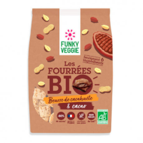 Les fourrées bio beurre de cacahuète & cacao bio - 250g - FUNKY VEGGIE - Good marché