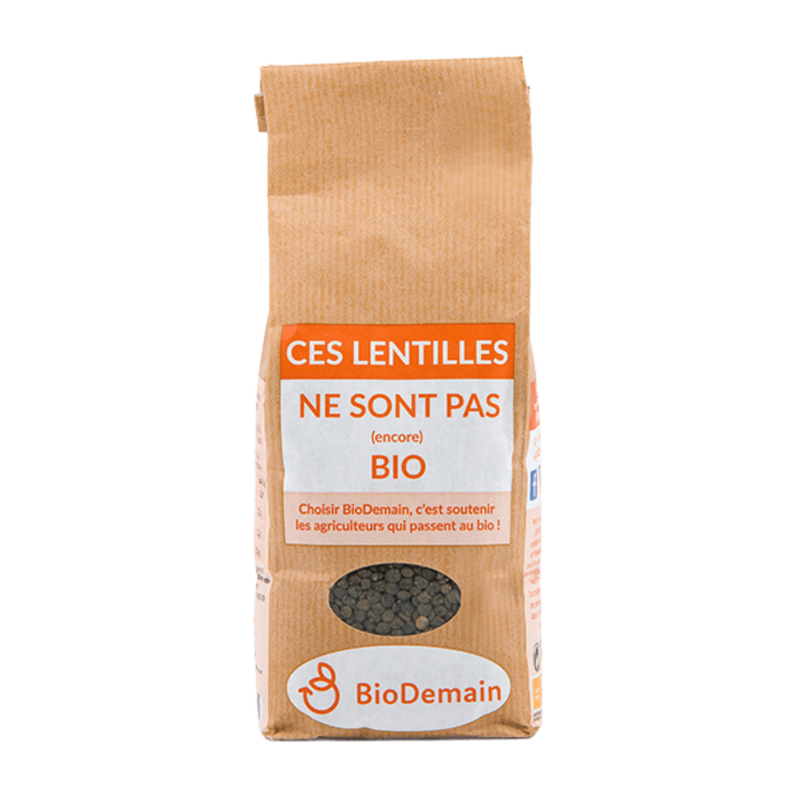 Lentilles vertes pas (encore) bio - 500gr - BIODEMAIN - Good marché