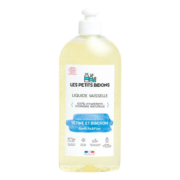 Liquide vaisselle sans parfum - bébé bio - 500ml - LES PETITS BIDONS - Good marché