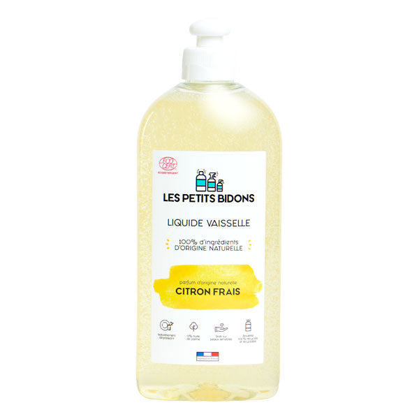 Liquide vaisselle citron frais bio - 500ml - LES PETITS BIDONS - Good marché