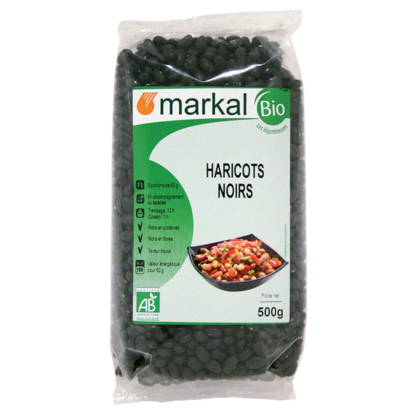 Haricots noirs bio - 500g - MARKAL - Good marché