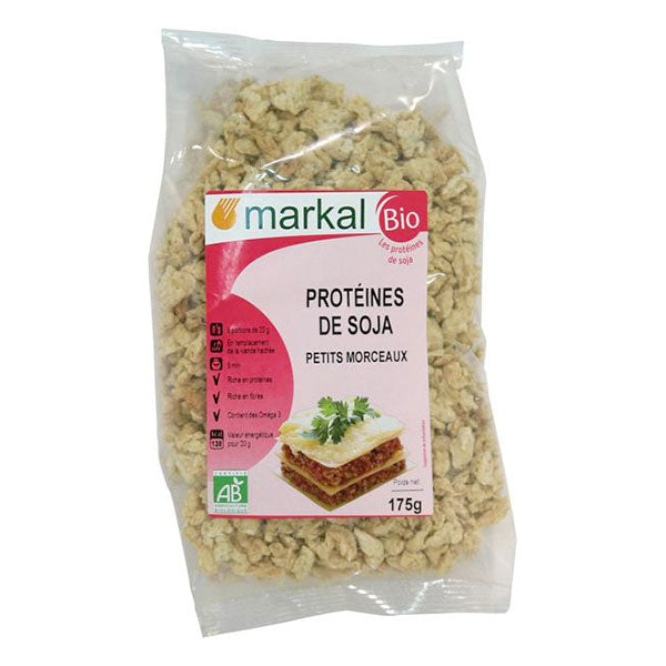 Protéines de soja (petits morceaux) bio - 175g - MARKAL - Good marché
