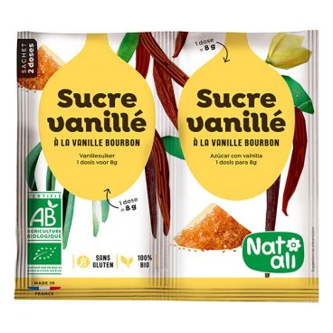 Sucre vanillé bio - 8 x 8g - NATALI - Good marché