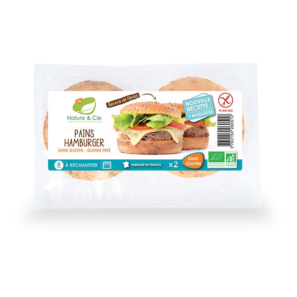Pains hamburger x 2 bio - 200g - NATURE ET COMPAGNIE - Good marché