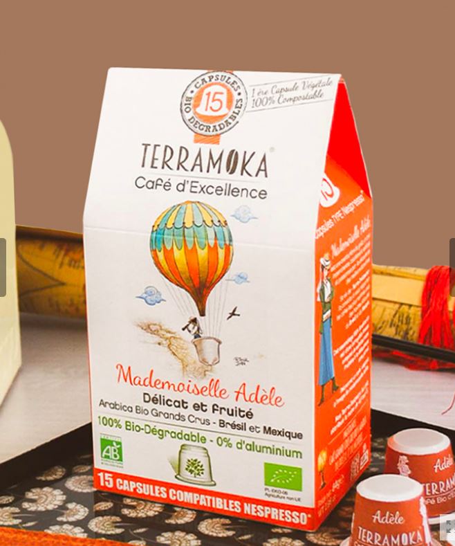 Café adèle n°2 léger brésil mexique bio - 15 capsules - TERRAMOKA - Good marché