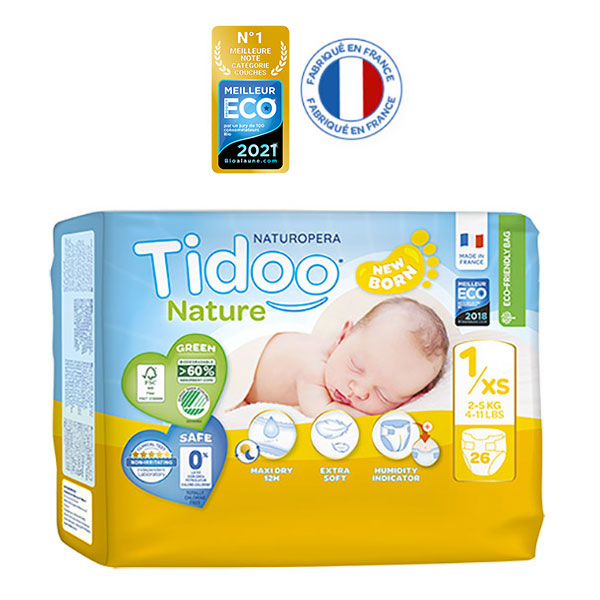 Couches single pack t1 bio - 26 couches - TIDOO - Good marché
