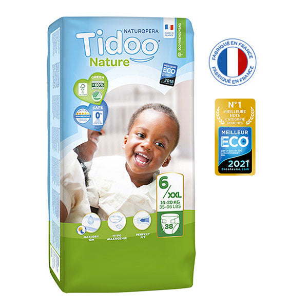 Couches jumbo pack t6 bio - 38 couches - TIDOO - Good marché