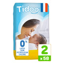 Couches jumbo pack t2 bio - 58 couches - TIDOO - Good marché