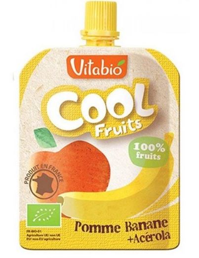 Cool fruits pomme banane bio - 12 x 90g - Vitabio - Good marché