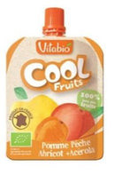Cool fruits pomme pêche abricot bio - 12 x 90g - Vitabio - Good marché