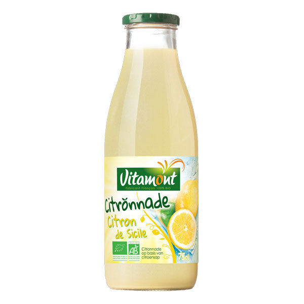 Citronnade au pur jus de citrons jaunes bio - 75cl - VITAMONT - Good marché